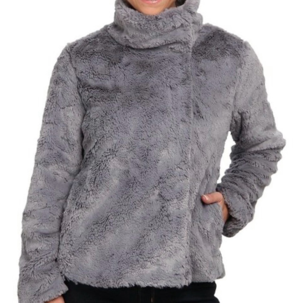 Patagonia Women's Pelage Fuzzy Jacket Gray Faux Fur Full Zip Plush Size Small